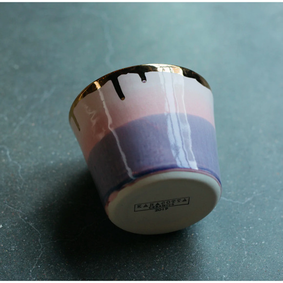 Karacotta Ceramics Tumbler in Sunset with 22k Gold - Picture 4 of 6